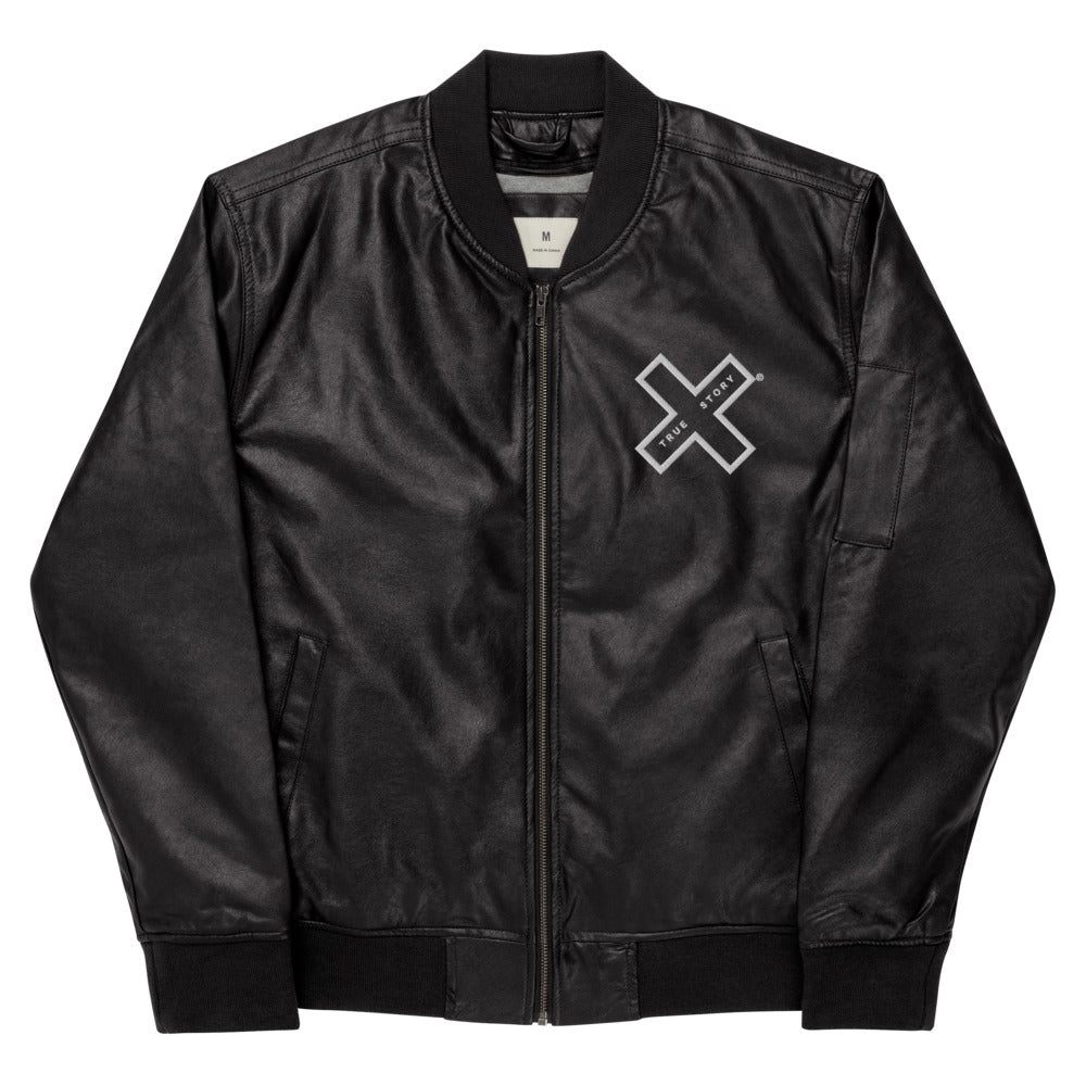 Leather Bomber Jacket - True Story Threads